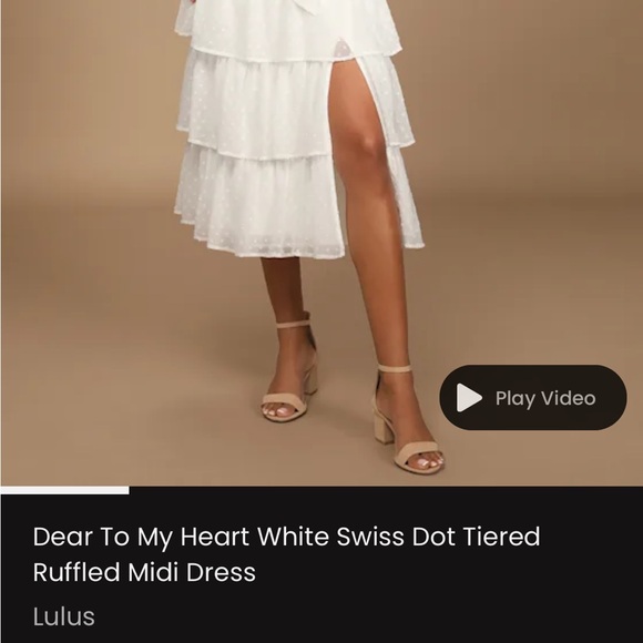 Lulus Dear To My Heart White Swiss Dot Tiered Ruffled Midi Dress - Picture 3 of 5